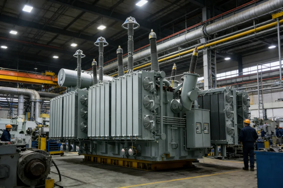 220 kV high voltage main power transformer with capacities up to 1000 MVA manufactured by Yawei Transformer for utility substations
