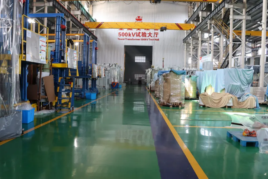 China Yawei power transformer manufacturer factory showcasing transformer assembly, testing, and quality assurance for utility, industrial, and renewable energy power transformer applications.