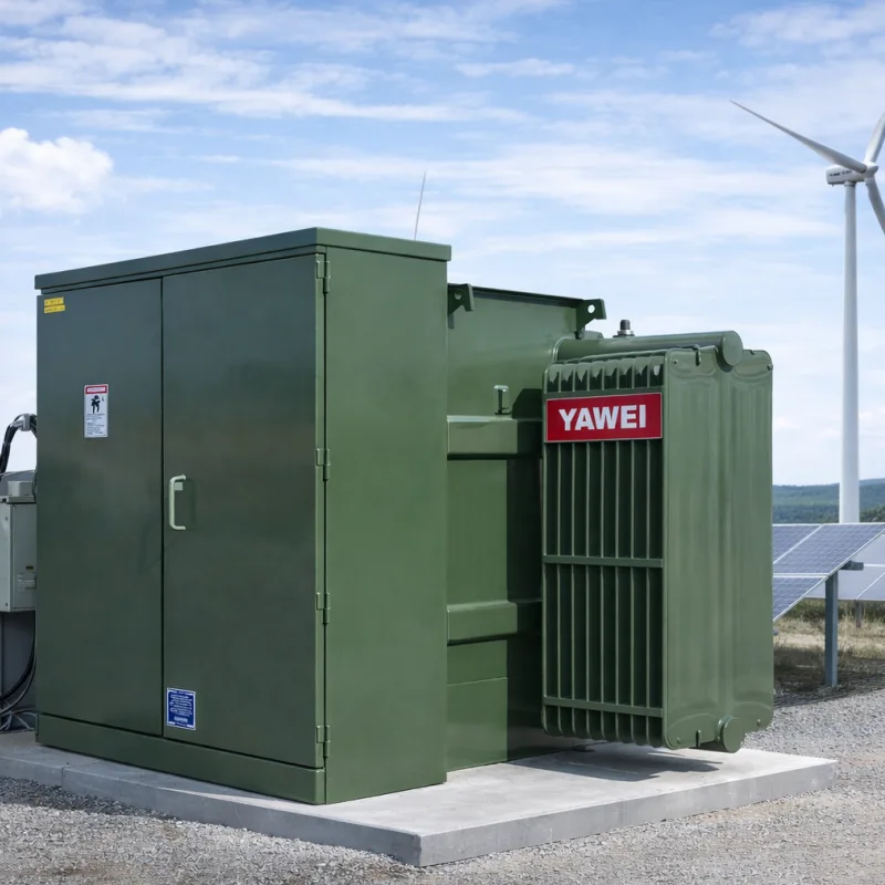 Yawei Transformer power transformers for renewable energy projects, supporting solar and wind power applications with reliable grid connection across the USA, Canada, Brazil, Australia, and South Africa.