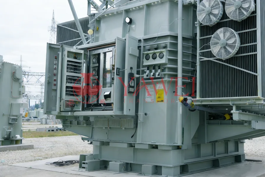 345 kV 63–400 MVA IEEE standard high voltage power transformer for utility applications, oil-immersed design manufactured by Yawei Transformer, supporting custom voltage ratings up to 500 kV and capacities from 15 to 1200 MVA
