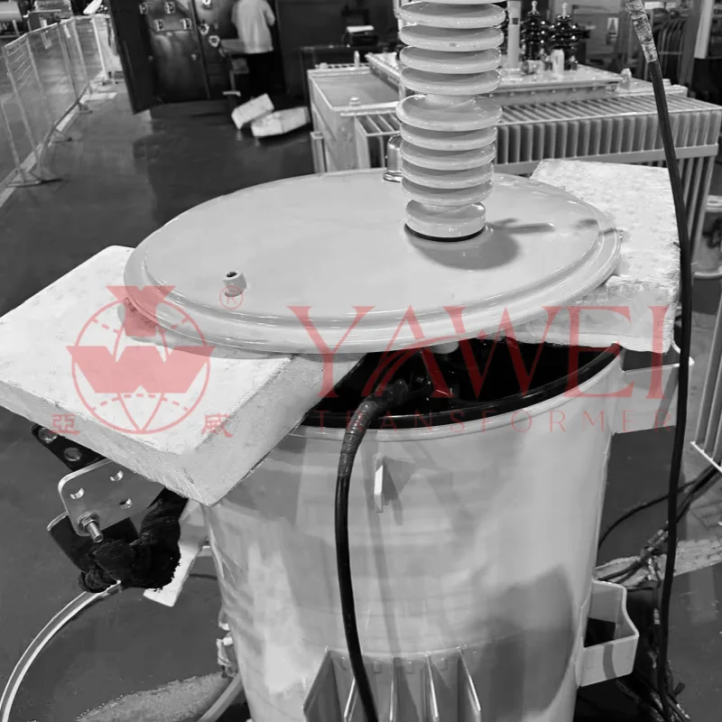 75 kVA electric pole transformer, pole-mounted overhead utility distribution transformer with single-phase design and 11kV to 34.5kV voltage range by Yawei Transformer