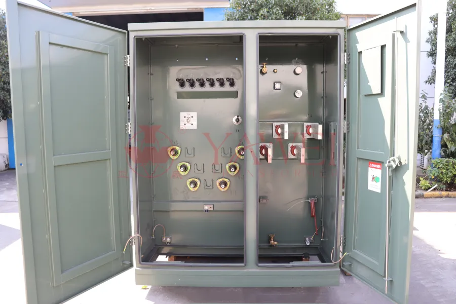 Pad mounted transformer manufactured by China factories for underground distribution systems, covering capacity ranges from 75 kVA to 5000 kVA and medium voltage classes from 5 kV to 35 kV for global power projects