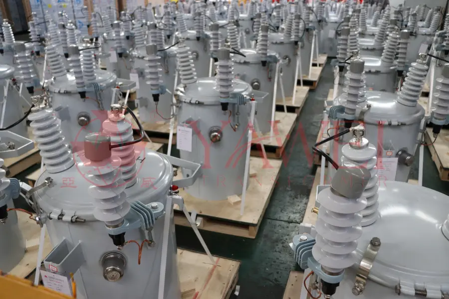 Pole mounted transformers manufactured in China for global power distribution systems, covering capacity ranges from 5 kVA to 500 kVA and medium-voltage networks from 7.2 kV to 33 kV, designed for residential, commercial, and light industrial applications by Yawei Transformer