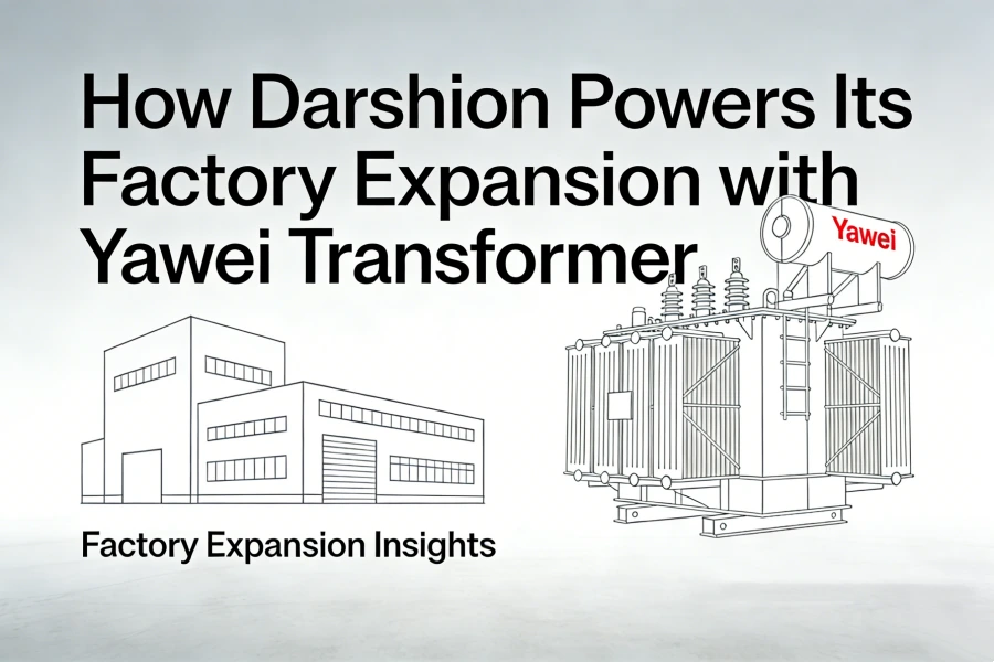Darshion Mouse Factory installing a 1000 kVA transformer from Yawei Transformer for factory expansion and stable power supply