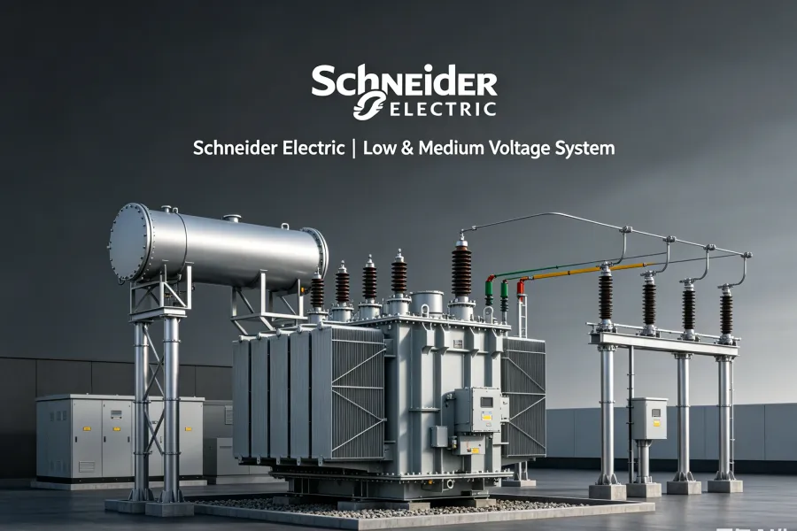 Компания Schneider Electric China демонстрирует трансформаторы среднего напряжения и оборудование для интеллектуальных подстанций, распределительные трансформаторы 10 кВ-35 кВ, предназначенные для энергоэффективных электросетей и промышленных применений.