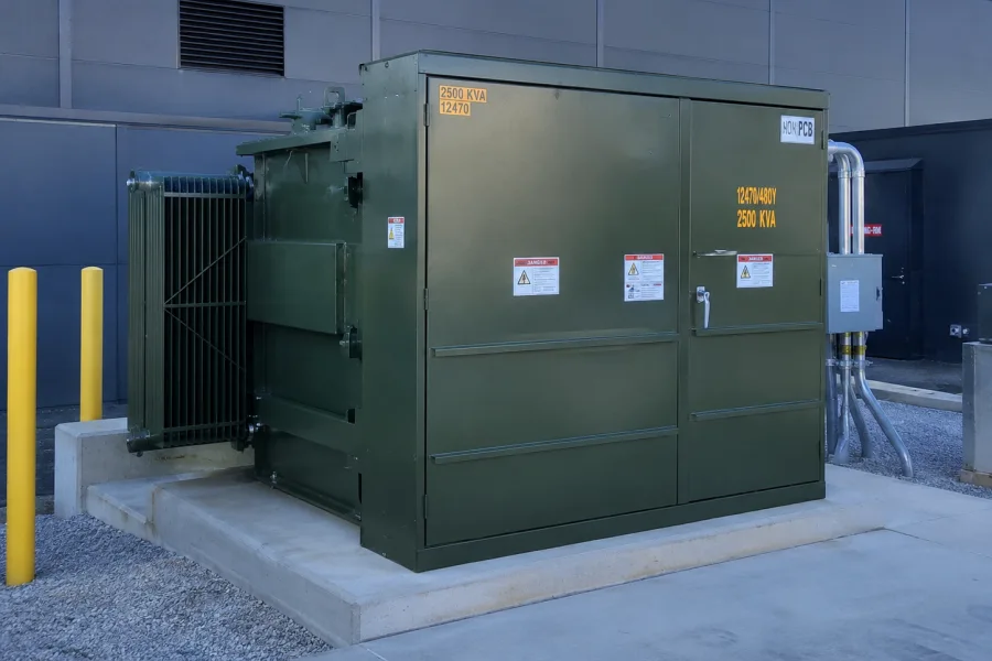 Data center pad mounted transformer for mission critical power distribution, backup power systems, UPS infrastructure, and high reliability electrical networks by Yawei Transformer