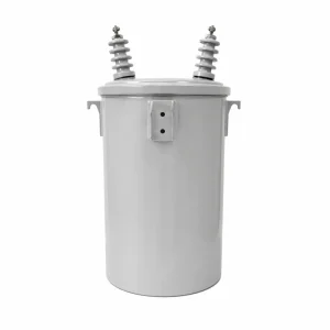 Heavy-duty utility pole transformer manufactured in Yawei factory, specifically engineered for overhead electrical distribution systems and outdoor power grids.