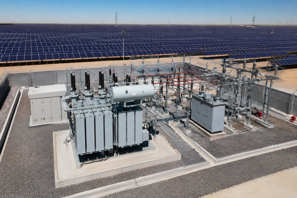Yawei Transformer, uno de los principales fabricantes de transformadores de energía solar de China, suministra transformadores fotovoltaicos y BESS a gran escala para proyectos energéticos internacionales de más de 50 MW, que cumplen la normativa IEEE/IEC y disponen de tecnología de elevación de alta eficiencia.
