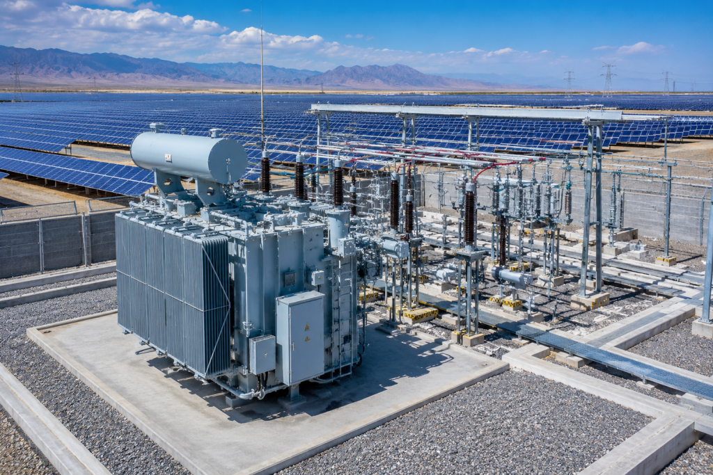 Yawei Transformer, fabricante profesional de transformadores de energía solar a escala de servicios públicos para contratistas EPC y proyectos de infraestructura de red, produce transformadores elevadores fotovoltaicos de alta tensión con certificación IEEE/IEC para plantas de energía renovable de más de 50 MW.