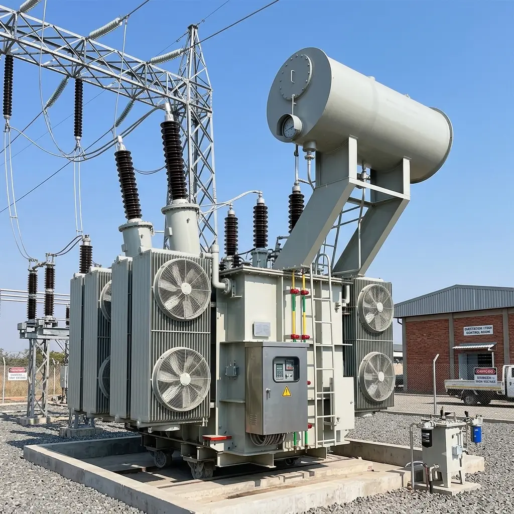 Hyperscale AI data center power transformer systems covering 110kV, 33kV, and 13.8kV voltage levels, up to 150MVA capacity, enabling grid-to-rack power distribution solutions for mission-critical infrastructure by Yawei Transformer