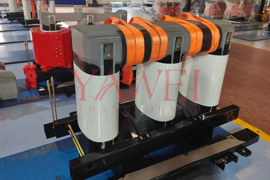 Inside Yawei Transformer Factory manufacturing custom power transformers for utility, industrial, solar, and data center applications.